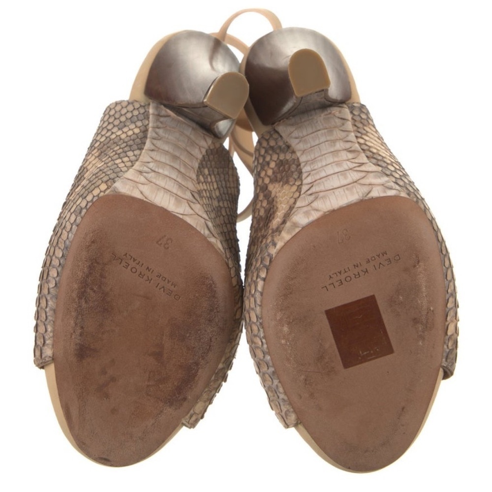 Devi Kroell Python Cutout Accent Slingback Sandal… - image 4